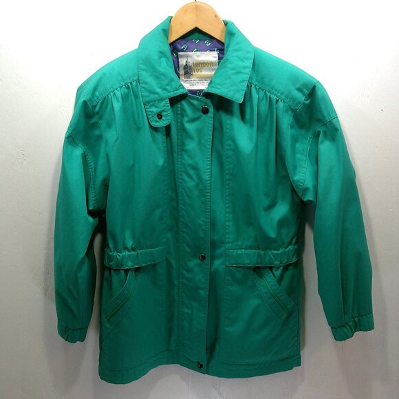 London Fog Jackets & Blazers - Womans Vintage 90's London Fog Windbreaker Rain Jacket Petite XS Teal Jacket